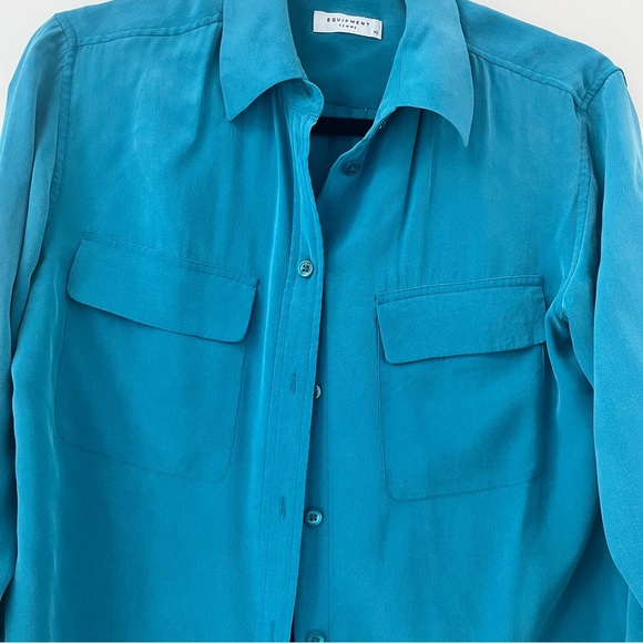 Equipment silk blouse button up shirt with pockets XS - Picture 3 of 9